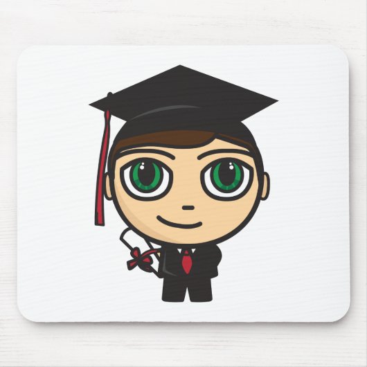 Tapis De Souris Caractère Mousepad d'obtention du diplôme (Devant)