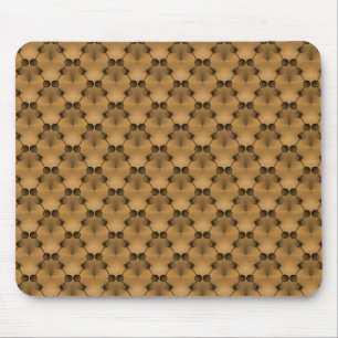 Tapis De Souris Caramel de miel Brown Rétro Cercles de funk Mousep