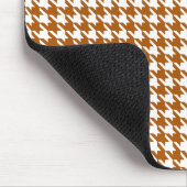 Tapis De Souris Caramel Moderne Houndstooth avec nom (Coin)