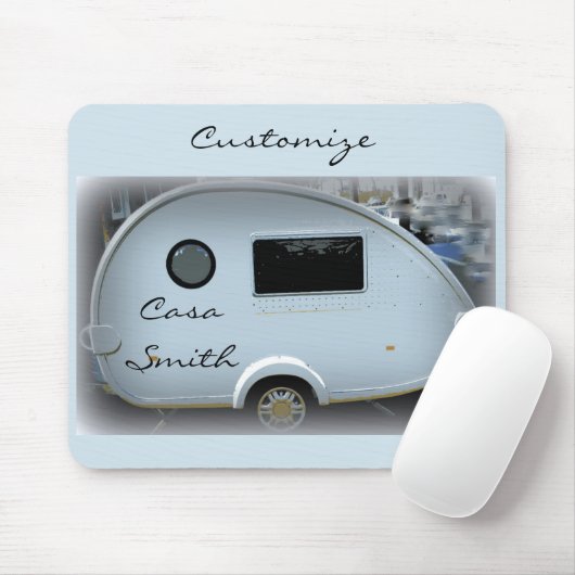 Tapis De Souris Caravane en teardrop simplifiée roulette gypsy (Avec souris)