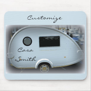 Tapis De Souris Caravane en teardrop simplifiée roulette gypsy