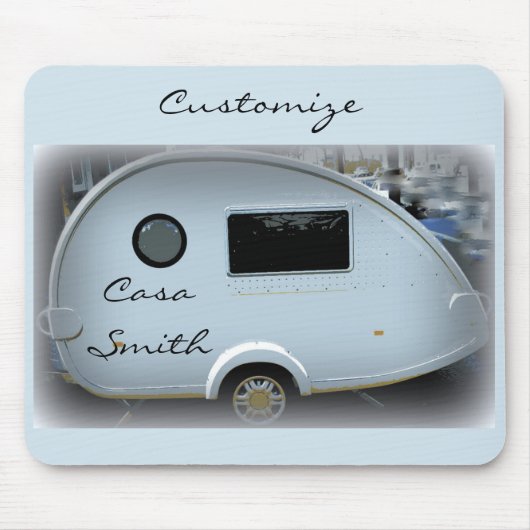 Tapis De Souris Caravane en teardrop simplifiée roulette gypsy (Devant)
