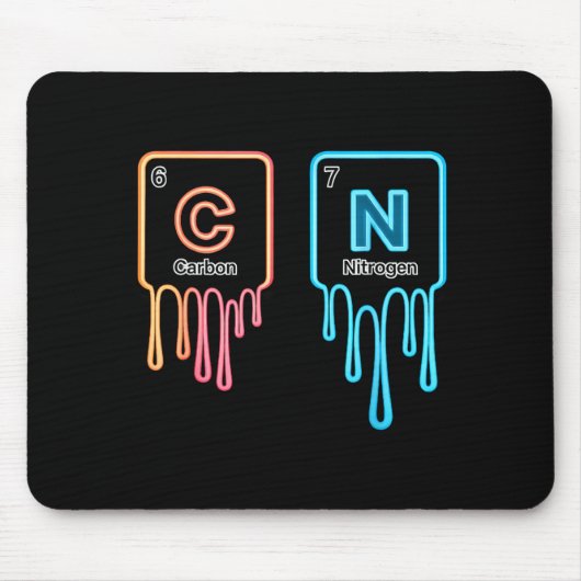Tapis De Souris Carbon Nitrogen Science Design Fun Chemistry Lover (Devant)