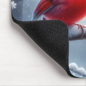 Tapis De Souris Cardinal chantant avec des notes de musique (Coin)