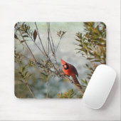 Tapis De Souris Cardinal de Wax Myrtle (Avec souris)