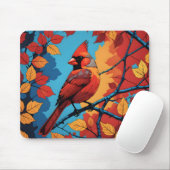Tapis De Souris Cardinal en Automne (Avec souris)