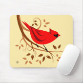 Tapis De Souris Cardinal rouge (Avec souris)