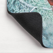 Tapis De Souris Cardinal rouge Oiseau d'hiver Souris (Coin)