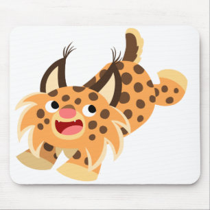 Tapis De Souris Caricature à carreaux Bobcat Mousepad