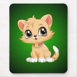 Tapis De Souris Caricature adorable de chat