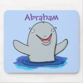 Tapis De Souris Caricature adorable de marsouin (Devant)