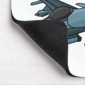 Tapis De Souris Caricature d'avion de chasse militaire (Coin)