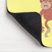 Tapis De Souris Caricature de bébé orangoutan joyeux (Coin)