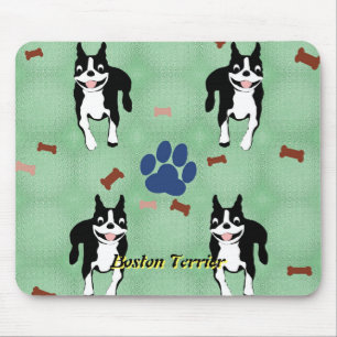 Tapis De Souris Caricature de Boston Terrier