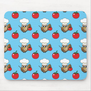 Tapis De Souris Caricature de Chouette à Cuisine mignonne
