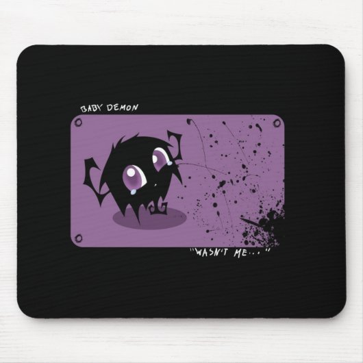 Tapis De Souris Caricature de Demon Fuzzy (Devant)