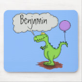 Tapis De Souris Caricature de dragon dragon drôle et vert respiran (Devant)