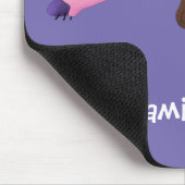 Tapis De Souris Caricature de lézard de caméléon vert joyeux (Coin)