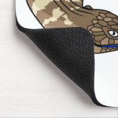 Tapis De Souris Caricature de lézard rouge (Coin)