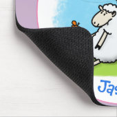 Tapis De Souris Caricature de moutons mignons amis et papillons (Coin)