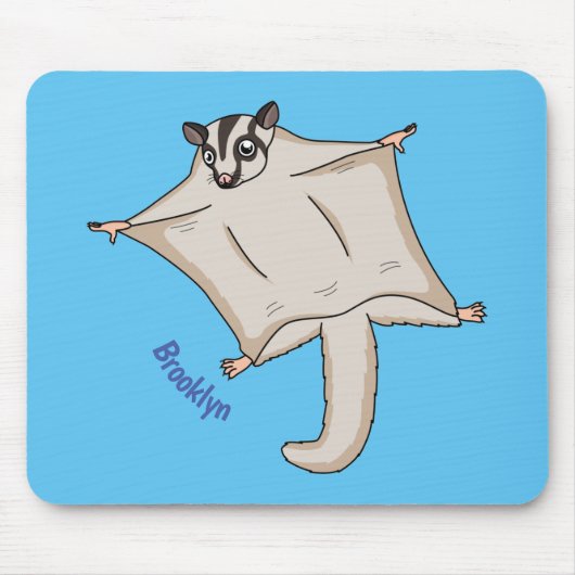 Tapis De Souris Caricature de planeur de sucre volant mignon (Devant)