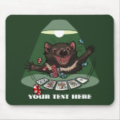 Tapis De Souris Caricature de Poker Flush Royal Devil Tasmanian (Devant)