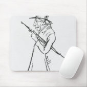 Tapis De Souris Caricature de Soren Aabye Kierkegaard (Avec souris)