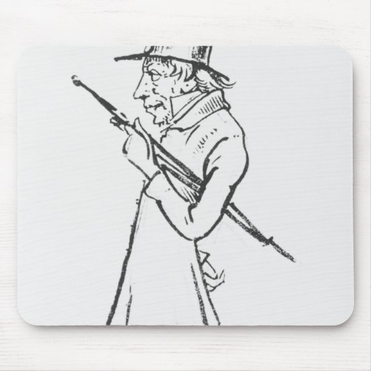 Tapis De Souris Caricature de Soren Aabye Kierkegaard (Devant)