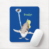 Tapis De Souris Caricature de Tir à l'arc (Avec souris)