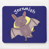 Tapis De Souris Caricature de vol de chauve-souris (Devant)