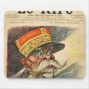 Tapis De Souris Caricature du Général Zurlinden
