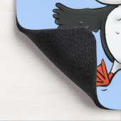 Tapis De Souris Caricature en bleu bouffin joyeux (Coin)