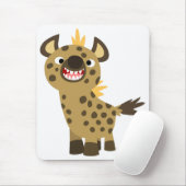 Tapis De Souris Caricature mignonne et souriante Hyena Mousepad (Avec souris)