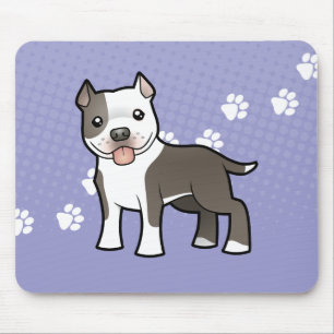 Tapis De Souris Caricature Pitbull / American Staffordshire Terrie