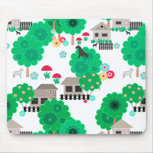 Tapis De Souris Caricature pour enfants abstraits sans couture mai