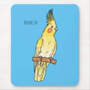 Tapis De Souris Caricature pour oiseaux Cockatiel