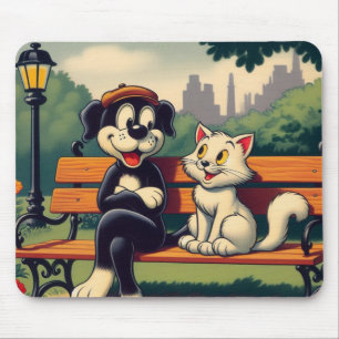 Tapis De Souris Caricature vintage pour chien/chat
