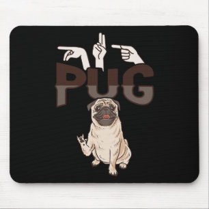 Tapis De Souris Carlin Asl Gesture Mains Sourde Perte d'audition S