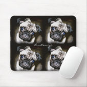 Tapis De Souris carlin aux yeux bleus mignon face Thunder_Cove (Avec souris)