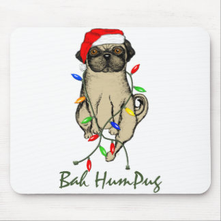 Tapis De Souris Carlin Chien Bah Humpug Funny Noël
