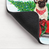 Tapis De Souris Carlin Chien dans la livraison de Noël Camion neig (Coin)