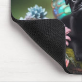 Tapis De Souris Carlin de fées florales Chiot Mousepad (Coin)