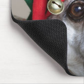 Tapis De Souris Carlin de regard drôle avec la langue traînant (Coin)