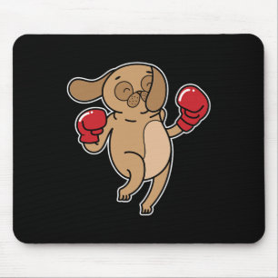 Tapis De Souris Carlin Dog fait la boxe