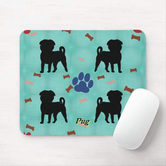 Tapis De Souris Carlin d'ombre (Avec souris)