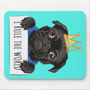Tapis De Souris Carlin Je Règle Le Monde Cadeau, Drôle Carlin Amou