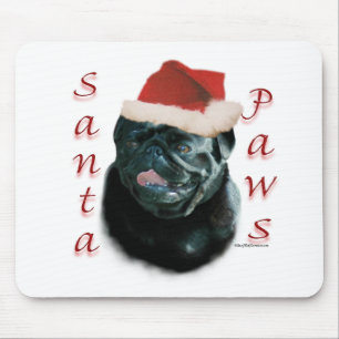 Tapis De Souris Carlin (noir) Père Noël Paws