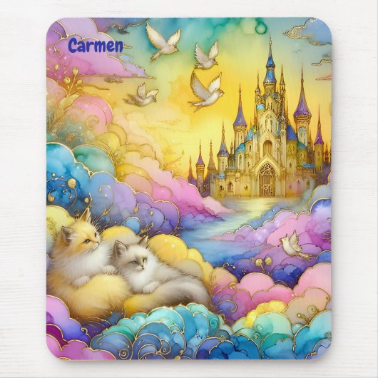 Tapis De Souris CARMEN ~Crystal Castle Nuds Kittens ~ Mousepad (Devant)
