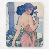 Tapis De Souris Carnation (Quatre Fleurs), Alphonse Mucha (Devant)