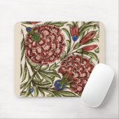 Tapis De Souris Carnation Tile Fleur Art antique (Avec souris)